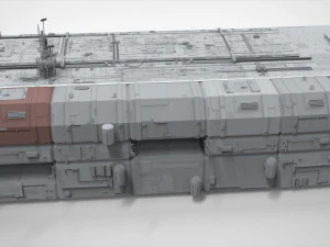 Cole&ccedil;&atilde;o de elementos de arquitetura de fic&ccedil;&atilde;o cient&iacute;fica 8 Modelo 3D