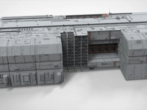 Cole&ccedil;&atilde;o de elementos de arquitetura de fic&ccedil;&atilde;o cient&iacute;fica 8 Modelo 3D