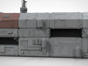 Cole&ccedil;&atilde;o de elementos de arquitetura de fic&ccedil;&atilde;o cient&iacute;fica 8 Modelo 3D