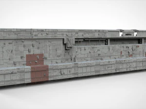 Cole&ccedil;&atilde;o de elementos de arquitetura de fic&ccedil;&atilde;o cient&iacute;fica 8 Modelo 3D