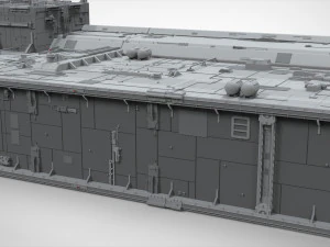 Cole&ccedil;&atilde;o de elementos de arquitetura de fic&ccedil;&atilde;o cient&iacute;fica 8 Modelo 3D