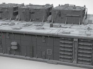 Sci-fi architecture elements collection 8 Model 3D
