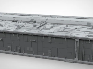Cole&ccedil;&atilde;o de elementos de arquitetura de fic&ccedil;&atilde;o cient&iacute;fica 8 Modelo 3D
