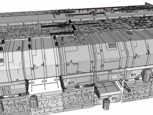 Sci-fi architecture elements collection 8 Model 3D