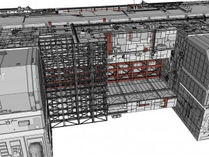 Cole&ccedil;&atilde;o de elementos de arquitetura de fic&ccedil;&atilde;o cient&iacute;fica 8 Modelo 3D