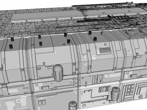 Cole&ccedil;&atilde;o de elementos de arquitetura de fic&ccedil;&atilde;o cient&iacute;fica 8 Modelo 3D