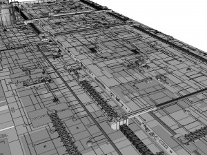 Sci-fi architecture elements collection 8 Model 3D