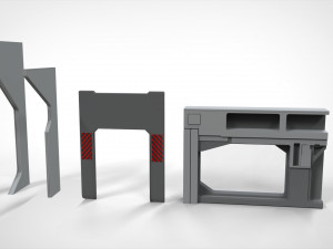 Sci-fi architecture elements collection 22 3D Model