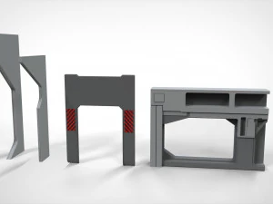 Sci-fi architecture elements collection 22 3D Model