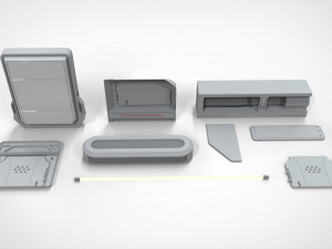 Sci-fi architecture elements collection 22 3D Model