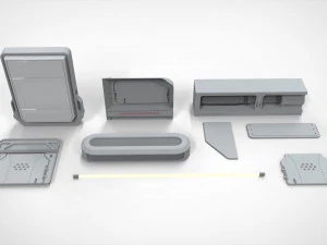 Sci-fi architecture elements collection 22 3D Model
