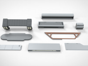 Sci-fi architecture elements collection 22 3D Model