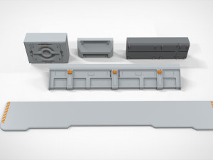 Sci-fi architecture elements collection 22 3D Model