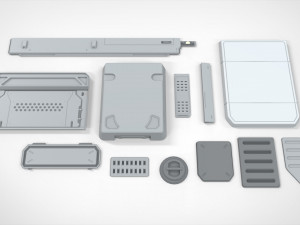 Sci-fi architecture elements collection 22 3D Model