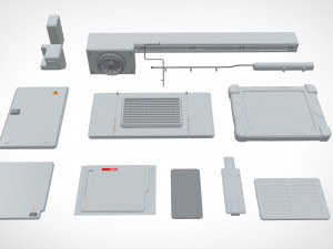 Sci-fi architecture elements collection 22 3D Model