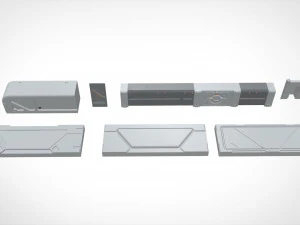 Sci-fi architecture elements collection 22 3D Model