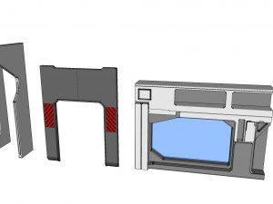Sci-fi architecture elements collection 22 3D Model