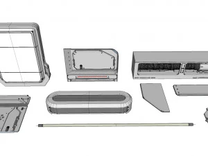Sci-fi architecture elements collection 22 3D Model