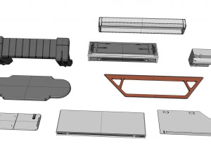 Sci-fi architecture elements collection 22 3D Model