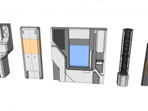 Sci-fi architecture elements collection 22 3D Model