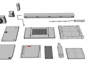 Sci-fi architecture elements collection 22 3D Model