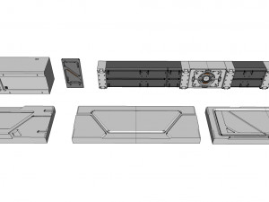 Sci-fi architecture elements collection 22 3D Model