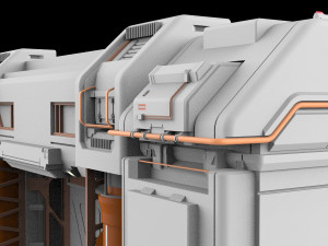 Sci-fi architectural element 12 Modèle 3D
