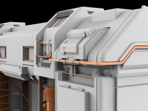 Sci-fi architectural element 12 3D Model