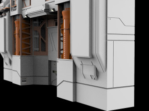 Sci-fi architectural element 12 Modèle 3D