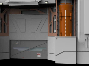 Sci-fi architectural element 12 3D Model