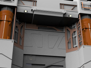 Sci-fi architectural element 12 Modèle 3D