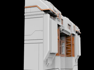 Sci-fi architectural element 12 3D Model