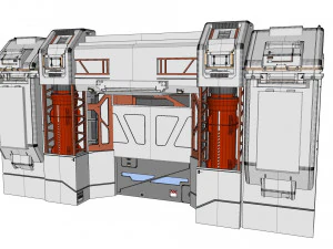 Sci-fi architectural element 12 3D Model