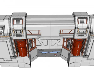 Sci-fi architectural element 12 3D Model