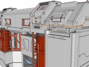 Sci-fi architectural element 12 3D Model