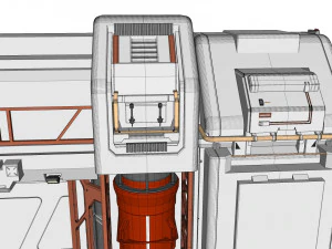 Sci-fi architectural element 12 3D Model
