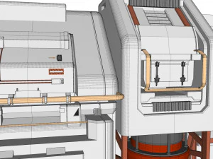 Sci-fi architectural element 12 3D Model