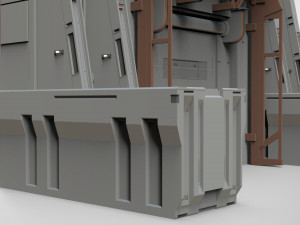 Sci-fi architectural element 11 3D Model