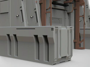 Sci-fi architectural element 11 3D Model
