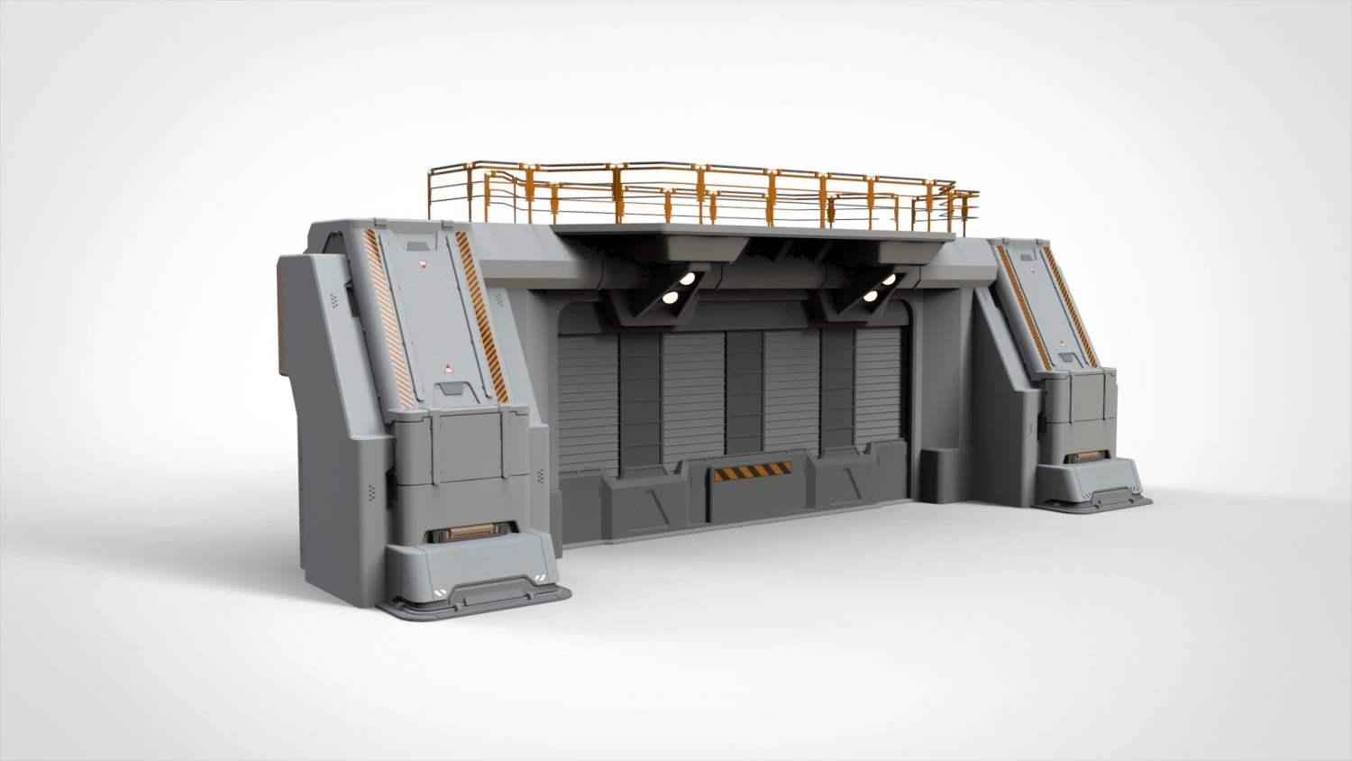 Sci fi door 4 3D Model .c4d .max .obj .3ds .fbx .stl .blend 