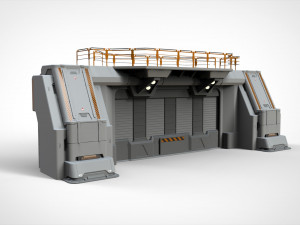 Sci fi door 4 3D Model