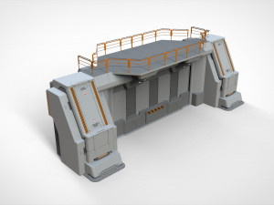 Sci fi door 4 3D Model