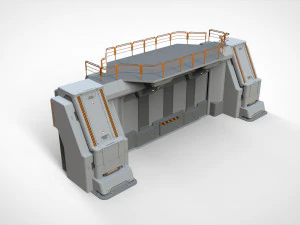 Sci fi door 4 3D Model