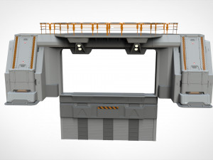 Sci fi door 4 3D Model
