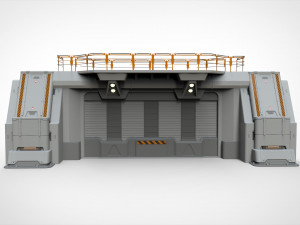 Sci fi door 4 3D Model