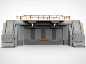 Sci fi door 4 3D Model