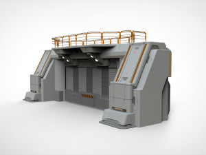 Sci fi door 4 3D Model