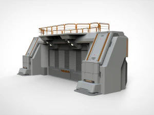 Sci fi door 4 3D Model