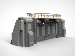 Sci fi door 4 3D Model