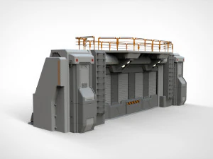 Sci fi door 4 3D Model